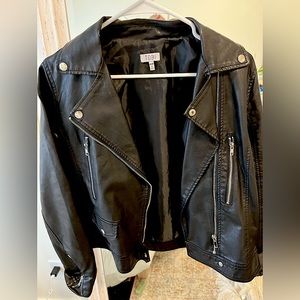 Black leather jacket